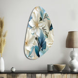 Coastal Symphony Tropical Pattern - Asymmetric Metal Wall Art