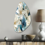 Coastal Symphony Tropical Pattern - Asymmetric Metal Wall Art