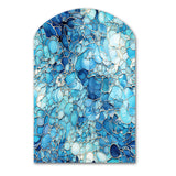 Ocean Blue Mosaic Turquoise - Asymmetric Metal Wall Art