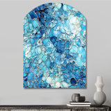 Ocean Blue Mosaic Turquoise - Asymmetric Metal Wall Art