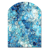 Ocean Blue Mosaic Turquoise - Asymmetric Metal Wall Art