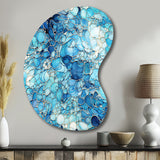 Ocean Blue Mosaic Turquoise - Asymmetric Metal Wall Art