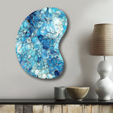 Ocean Blue Mosaic Turquoise - Asymmetric Metal Wall Art