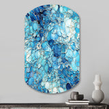 Ocean Blue Mosaic Turquoise - Asymmetric Metal Wall Art