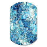 Ocean Blue Mosaic Turquoise - Asymmetric Metal Wall Art