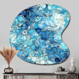 Ocean Blue Mosaic Turquoise - Asymmetric Metal Wall Art