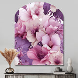 Orchid Dream Tropical Pattern - Asymmetric Metal Wall Art