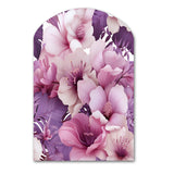 Orchid Dream Tropical Pattern - Asymmetric Metal Wall Art