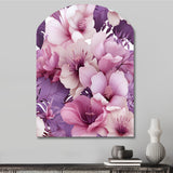 Orchid Dream Tropical Pattern - Asymmetric Metal Wall Art