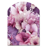 Orchid Dream Tropical Pattern - Asymmetric Metal Wall Art