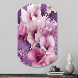 Orchid Dream Tropical Pattern - Asymmetric Metal Wall Art