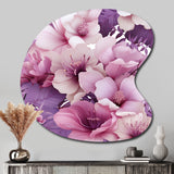 Orchid Dream Tropical Pattern - Asymmetric Metal Wall Art