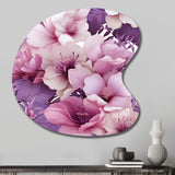 Orchid Dream Tropical Pattern - Asymmetric Metal Wall Art