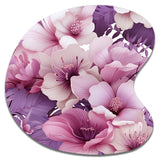 Orchid Dream Tropical Pattern - Asymmetric Metal Wall Art