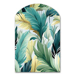 Palm Mirage Tropical Pattern - Asymmetric Metal Wall Art