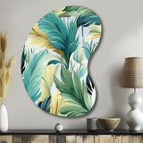 Palm Mirage Tropical Pattern - Asymmetric Metal Wall Art