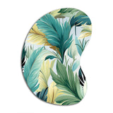 Palm Mirage Tropical Pattern - Asymmetric Metal Wall Art