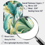 Palm Mirage Tropical Pattern - Asymmetric Metal Wall Art