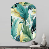 Palm Mirage Tropical Pattern - Asymmetric Metal Wall Art