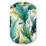 Palm Mirage Tropical Pattern - Asymmetric Metal Wall Art