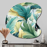 Palm Mirage Tropical Pattern - Asymmetric Metal Wall Art