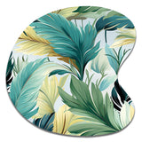 Palm Mirage Tropical Pattern - Asymmetric Metal Wall Art