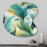 Palm Mirage Tropical Pattern - Asymmetric Metal Wall Art