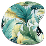 Palm Mirage Tropical Pattern - Asymmetric Metal Wall Art