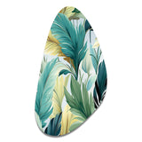 Palm Mirage Tropical Pattern - Asymmetric Metal Wall Art