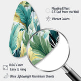 Palm Mirage Tropical Pattern - Asymmetric Metal Wall Art