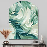 Seafoam Serenity Tropical Pattern - Asymmetric Metal Wall Art