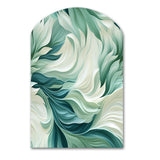 Seafoam Serenity Tropical Pattern - Asymmetric Metal Wall Art