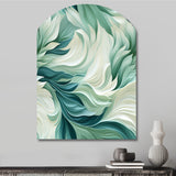 Seafoam Serenity Tropical Pattern - Asymmetric Metal Wall Art