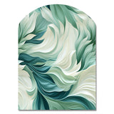 Seafoam Serenity Tropical Pattern - Asymmetric Metal Wall Art