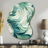 Seafoam Serenity Tropical Pattern - Asymmetric Metal Wall Art