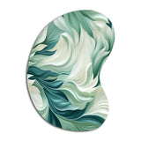 Seafoam Serenity Tropical Pattern - Asymmetric Metal Wall Art