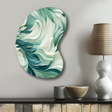 Seafoam Serenity Tropical Pattern - Asymmetric Metal Wall Art