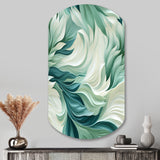 Seafoam Serenity Tropical Pattern - Asymmetric Metal Wall Art