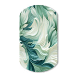 Seafoam Serenity Tropical Pattern - Asymmetric Metal Wall Art