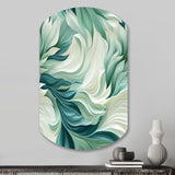 Seafoam Serenity Tropical Pattern - Asymmetric Metal Wall Art