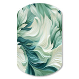 Seafoam Serenity Tropical Pattern - Asymmetric Metal Wall Art