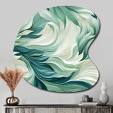 Seafoam Serenity Tropical Pattern - Asymmetric Metal Wall Art