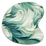 Seafoam Serenity Tropical Pattern - Asymmetric Metal Wall Art