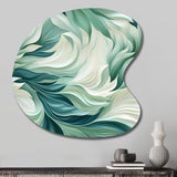 Seafoam Serenity Tropical Pattern - Asymmetric Metal Wall Art