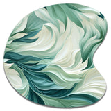 Seafoam Serenity Tropical Pattern - Asymmetric Metal Wall Art