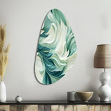 Seafoam Serenity Tropical Pattern - Asymmetric Metal Wall Art