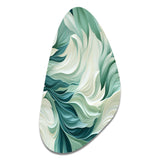 Seafoam Serenity Tropical Pattern - Asymmetric Metal Wall Art