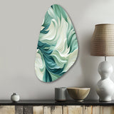 Seafoam Serenity Tropical Pattern - Asymmetric Metal Wall Art