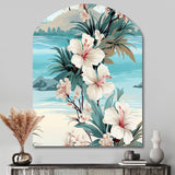 Seaside Reflections Tropical Pattern - Asymmetric Metal Wall Art