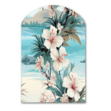 Seaside Reflections Tropical Pattern - Asymmetric Metal Wall Art